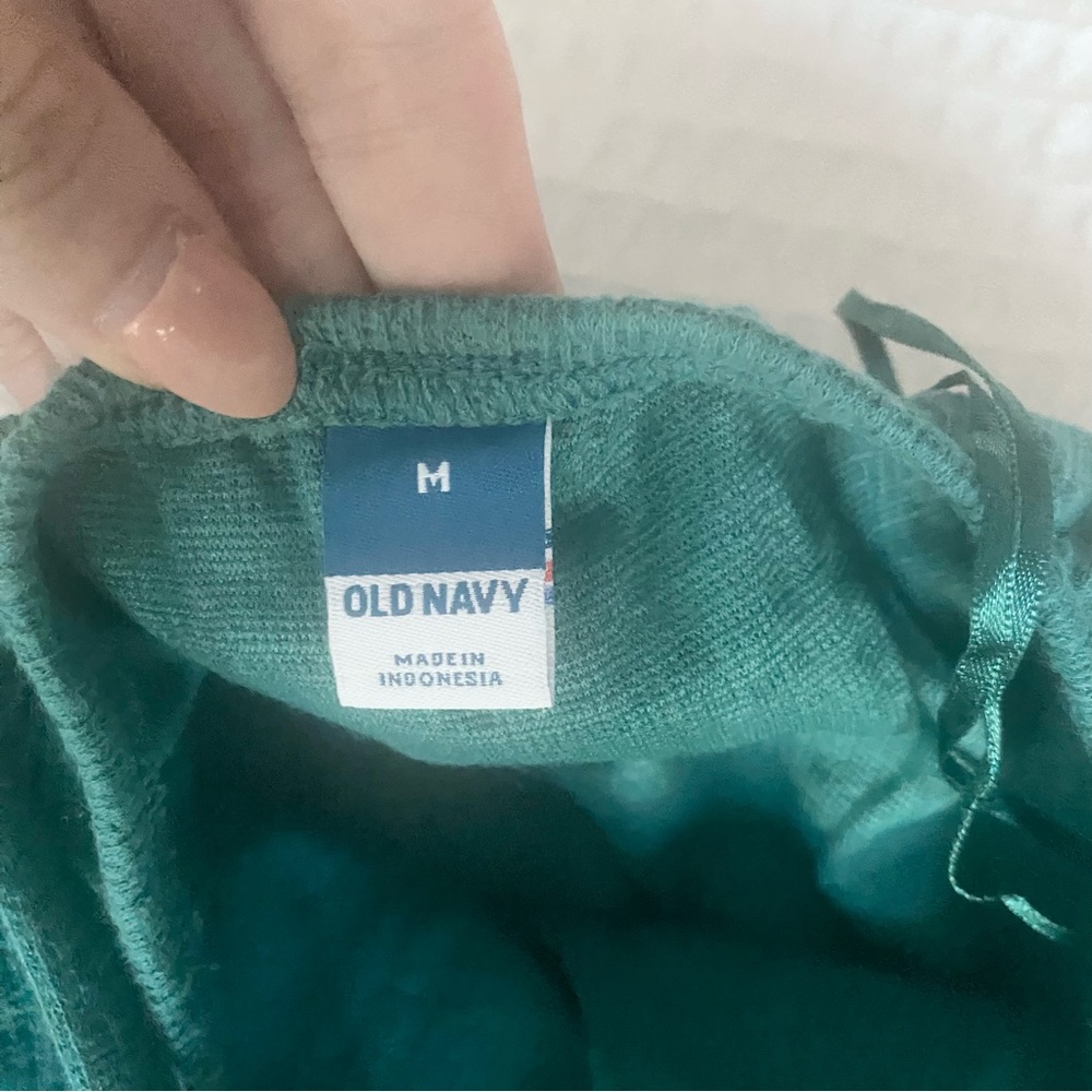 Old Navy ocean wave green wooden o-ring romper size medium - Picture 4 of 9